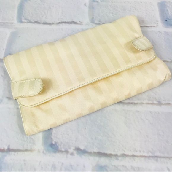 Satin shadow striped jewelry roll travel bag - Picture 3 of 5